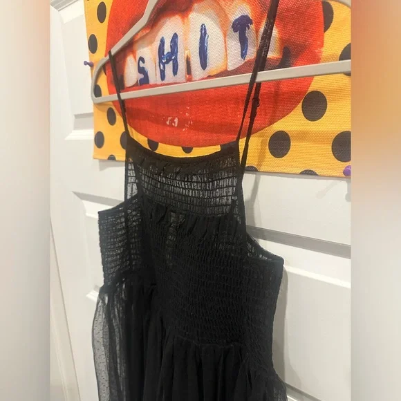 Free People Black Sheer Spaghetti Strap maxi Dress - Picture 4 of 17
